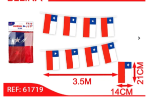Guirnalda de banderas de Chile
