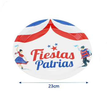 Plato desechable fiestas patrias chile 