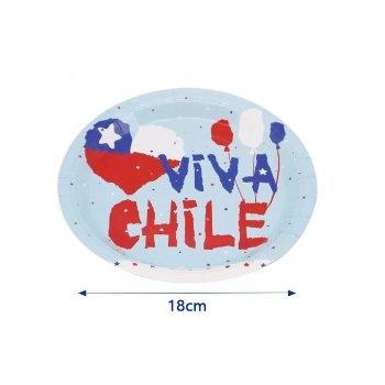 Plato desechable fiestas patrias chile 