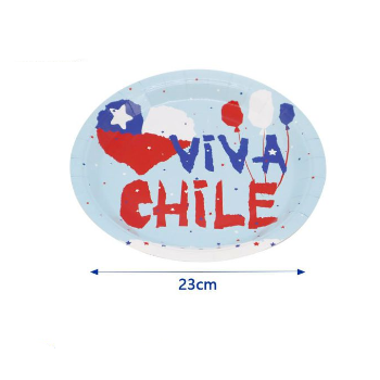 Plato desechable fiestas patrias chile 