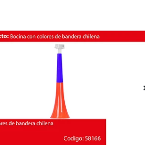 Lentes cotillón de estrella con bandera chilena 15,5x6cm
