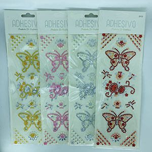 stickers de perlas mariposa 