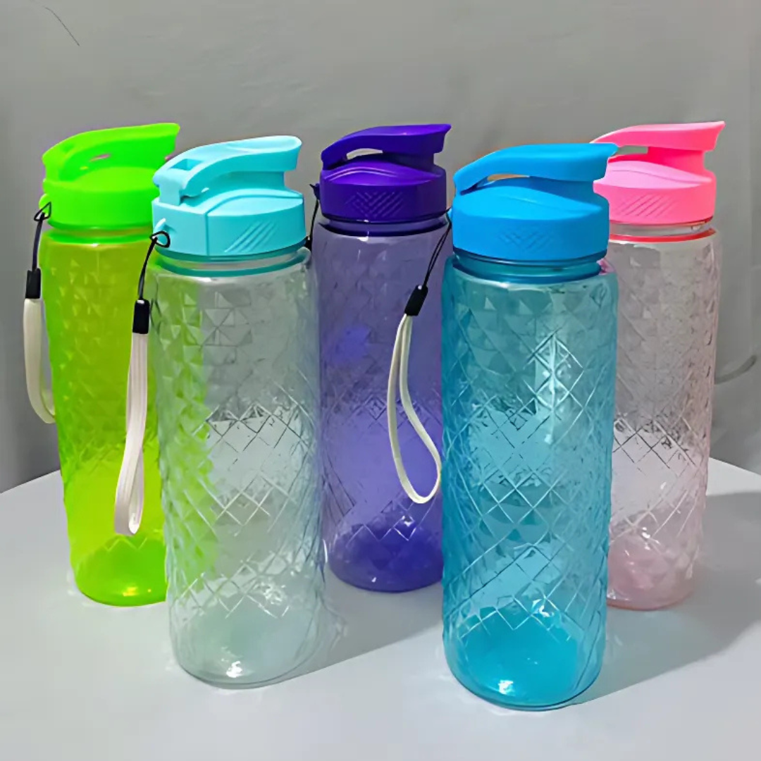 Botella de Agua de 500 Ml. Rosado, Lila y Celeste