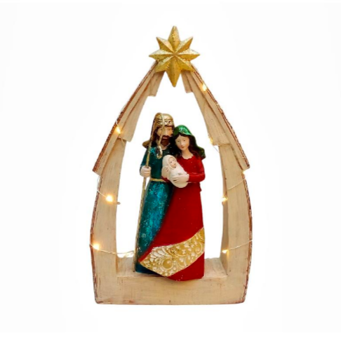 Nacimiento De Polyresina Con Luz